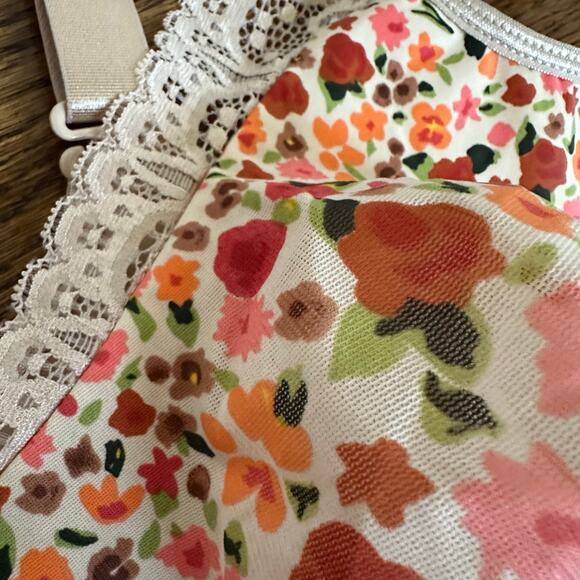 Ruby Ribbon Heritage Lace Demitte Bra Floral Style 1801 Size 42 - Picture 2 of 6